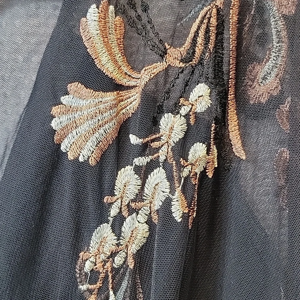 Free People Bonjour Black Embroidered Dress Size S - Picture 5 of 7